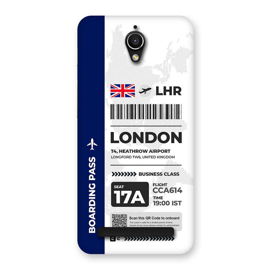 International Boarding Pass London Back Case for Zenfone Go