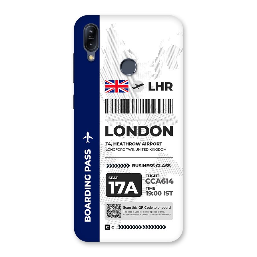 International Boarding Pass London Back Case for Zenfone Max M2