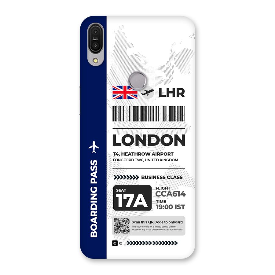 International Boarding Pass London Back Case for Zenfone Max Pro M1