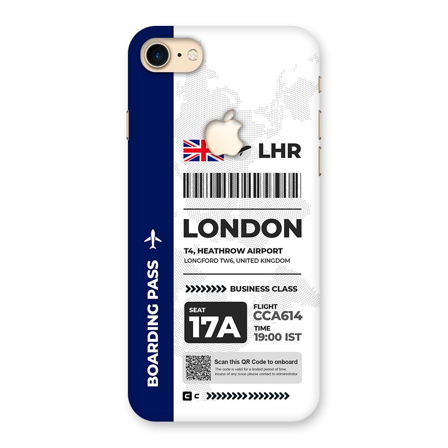 International Boarding Pass London Back Case for iPhone 7 Apple Cut