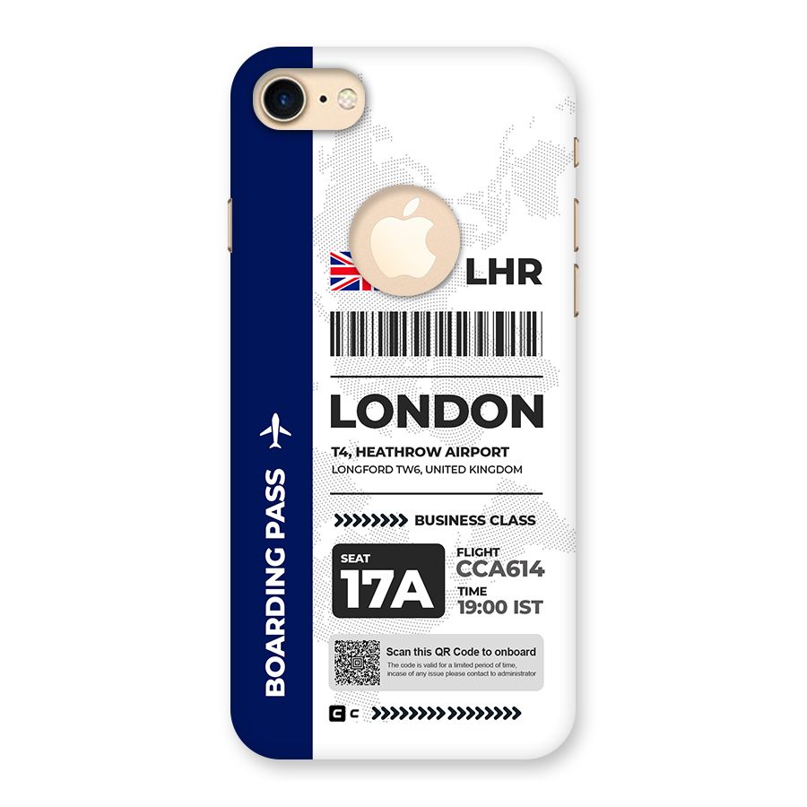 International Boarding Pass London Back Case for iPhone 7 Logo Cut