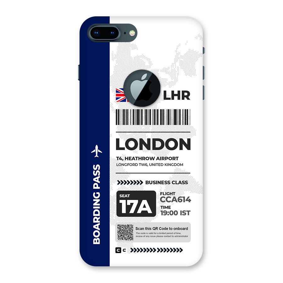 International Boarding Pass London Back Case for iPhone 7 Plus Logo Cut