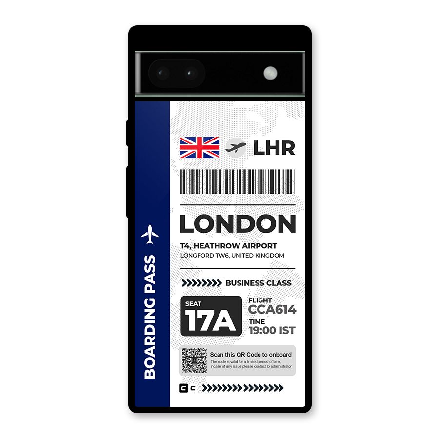 International Boarding Pass London Metal Back Case for Google Pixel 6a