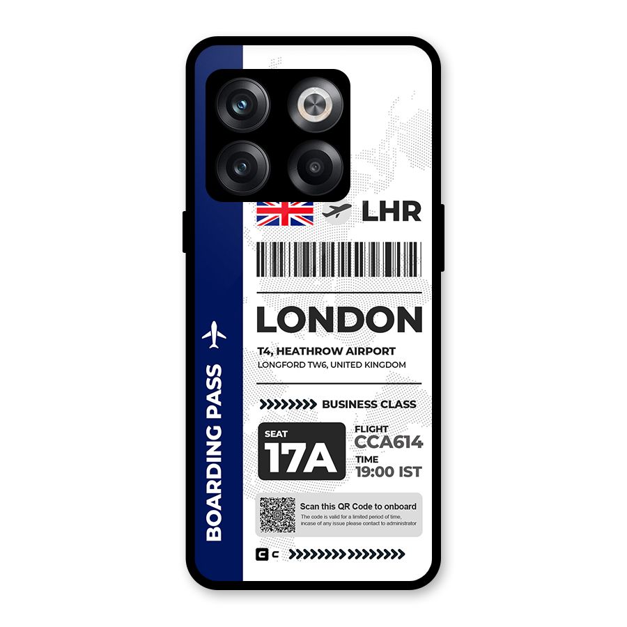 International Boarding Pass London Glass Back Case for OnePlus 10T