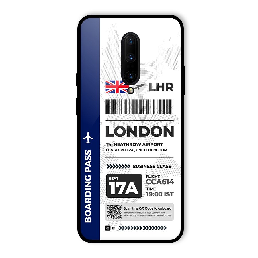 International Boarding Pass London Glass Back Case for OnePlus 7 Pro