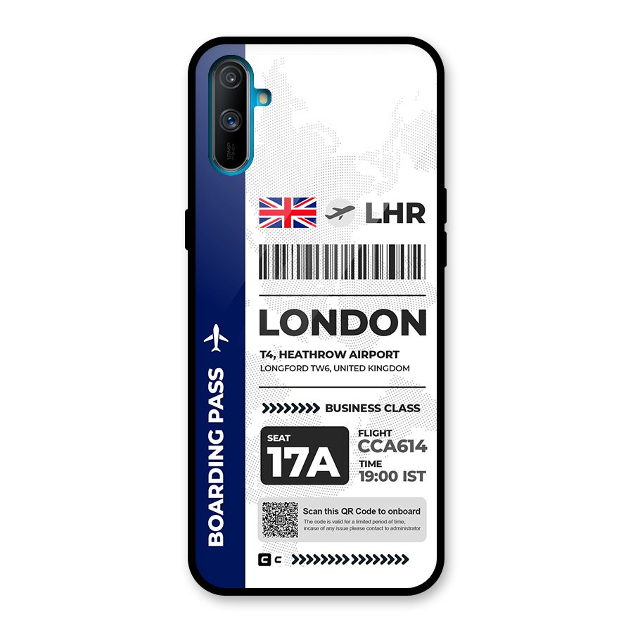 International Boarding Pass London Glass Back Case for Realme C3