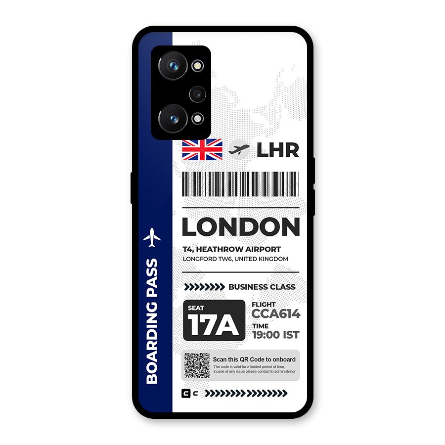 International Boarding Pass London Glass Back Case for Realme GT Neo 3T