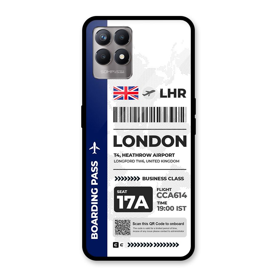 International Boarding Pass London Glass Back Case for Realme Narzo 50