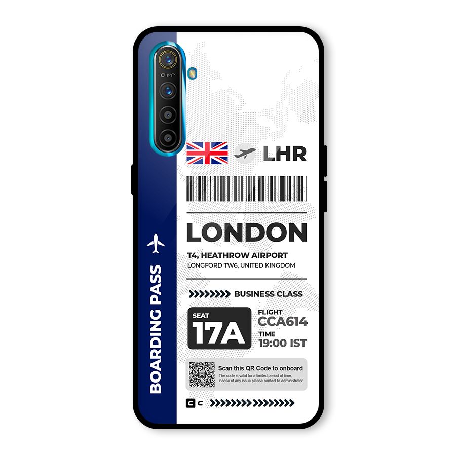 International Boarding Pass London Glass Back Case for Realme X2