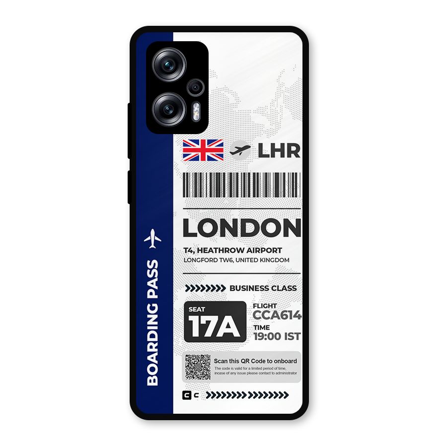 International Boarding Pass London Metal Back Case for Redmi K50i