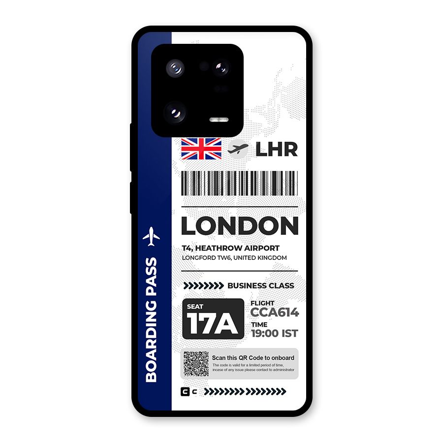 International Boarding Pass London Glass Back Case for Xiaomi 13 Pro