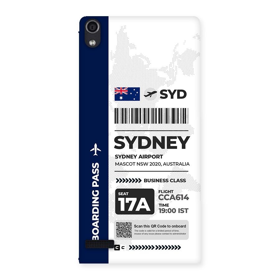 International Boarding Pass Sydney Back Case for Ascend P6