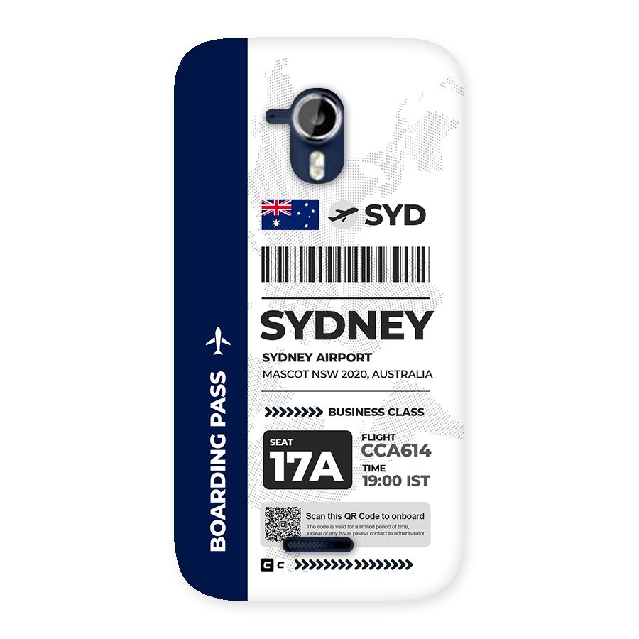 International Boarding Pass Sydney Back Case for Canvas Magnus A117