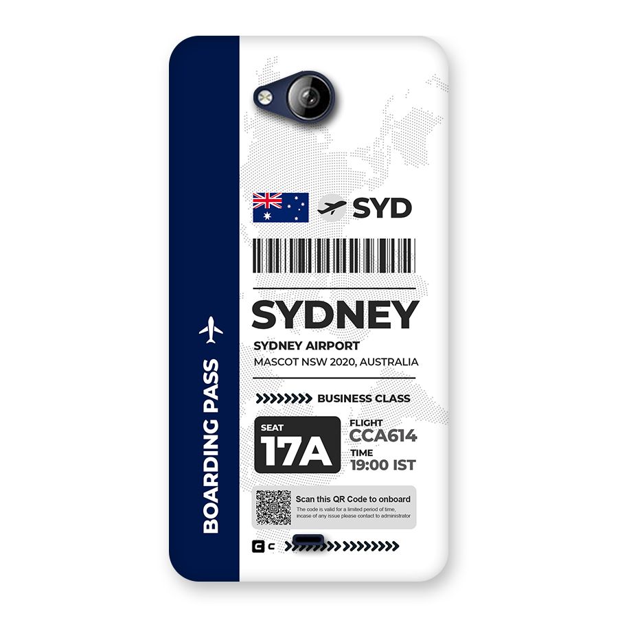 International Boarding Pass Sydney Back Case for Canvas Play Q355