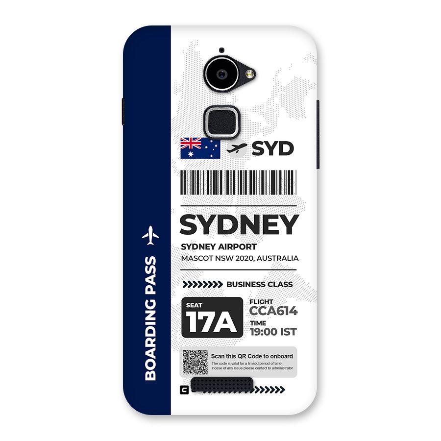 International Boarding Pass Sydney Back Case for Coolpad Note 3 Lite