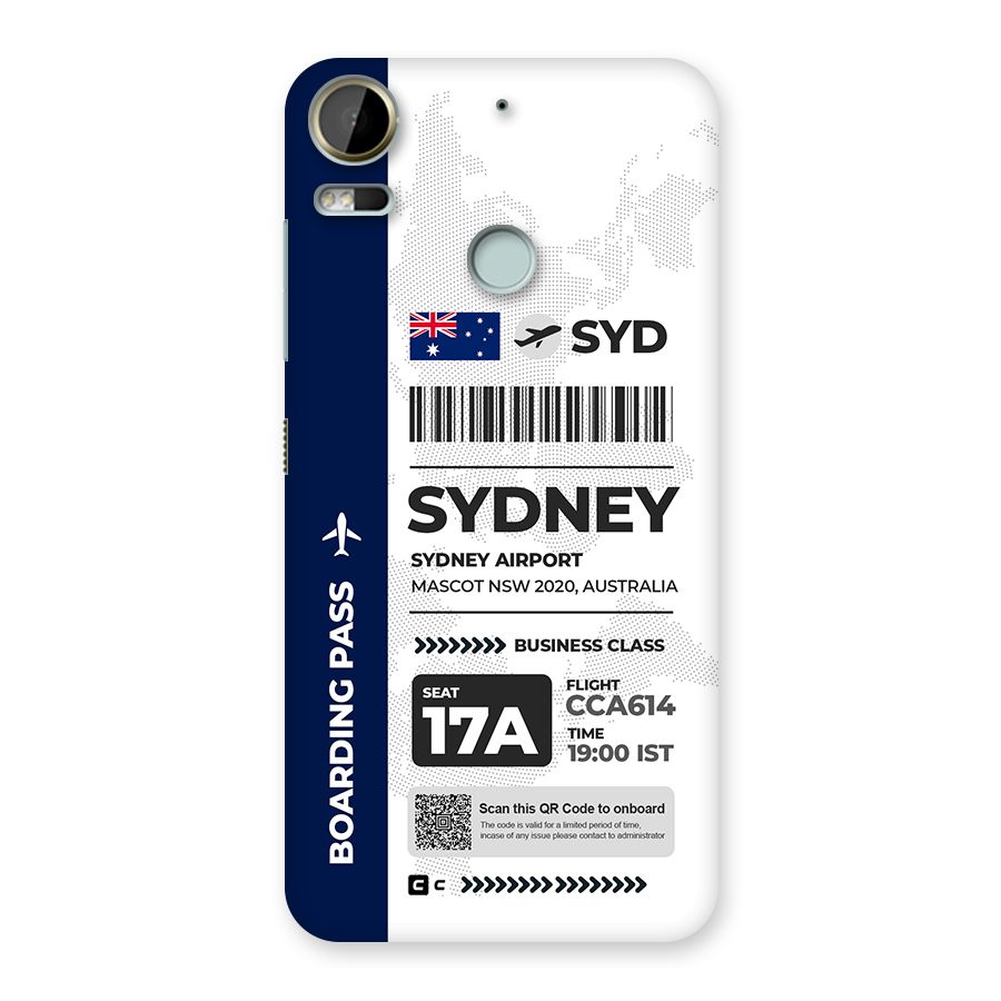 International Boarding Pass Sydney Back Case for Desire 10 Pro