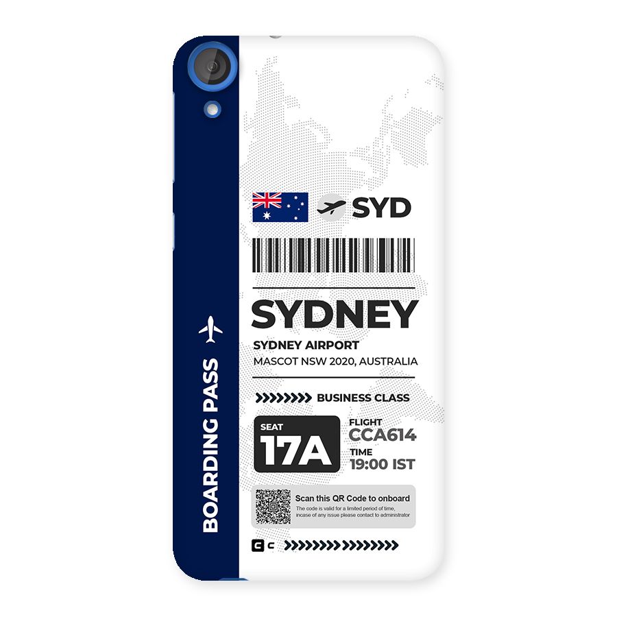 International Boarding Pass Sydney Back Case for Desire 820