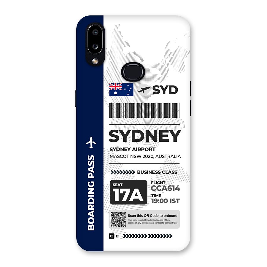 International Boarding Pass Sydney Back Case for Galaxy A10s