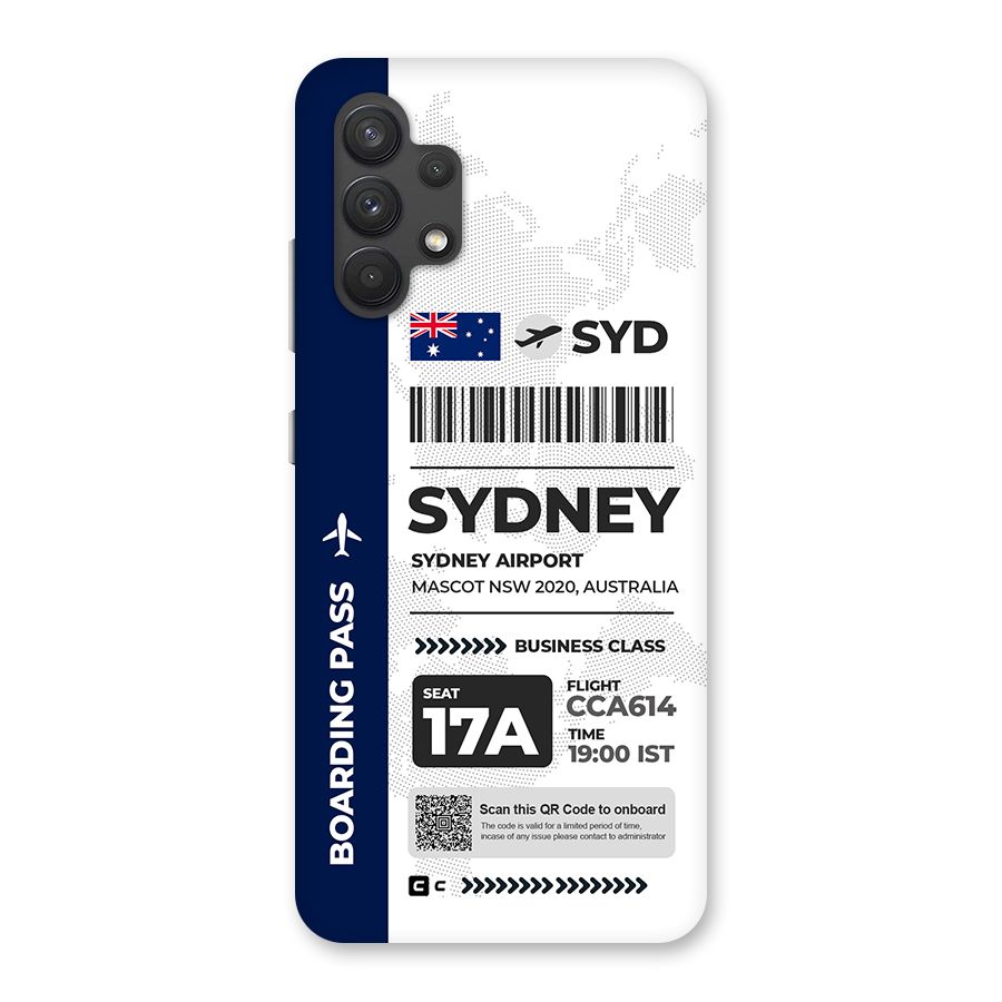 International Boarding Pass Sydney Back Case for Galaxy A32