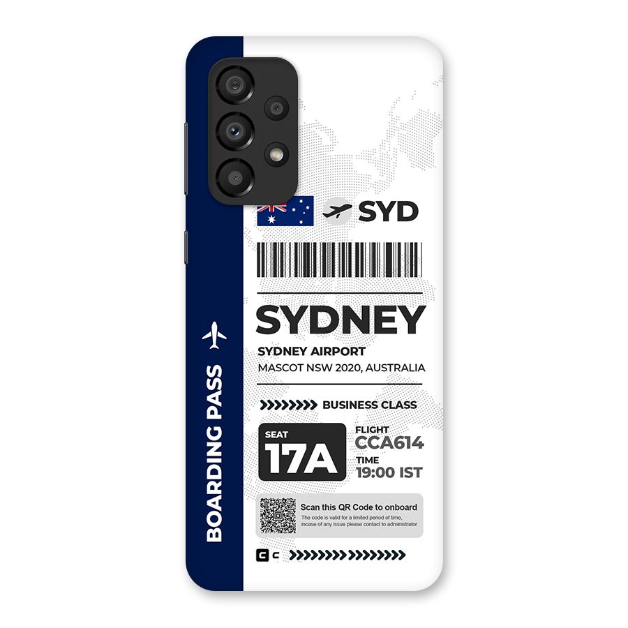 International Boarding Pass Sydney Back Case for Galaxy A33 5G