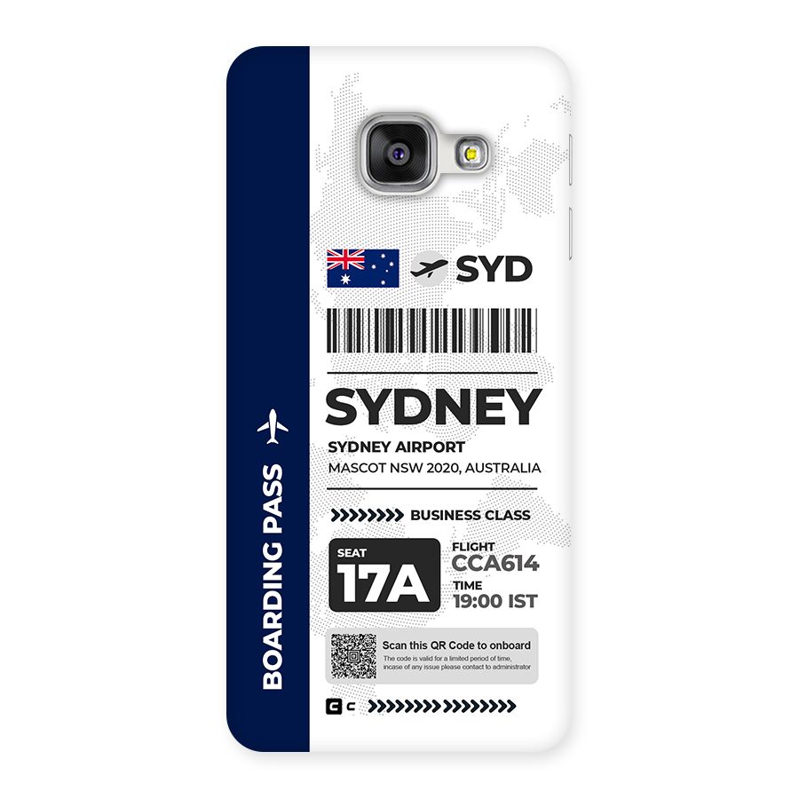 International Boarding Pass Sydney Back Case for Galaxy A3 (2016)