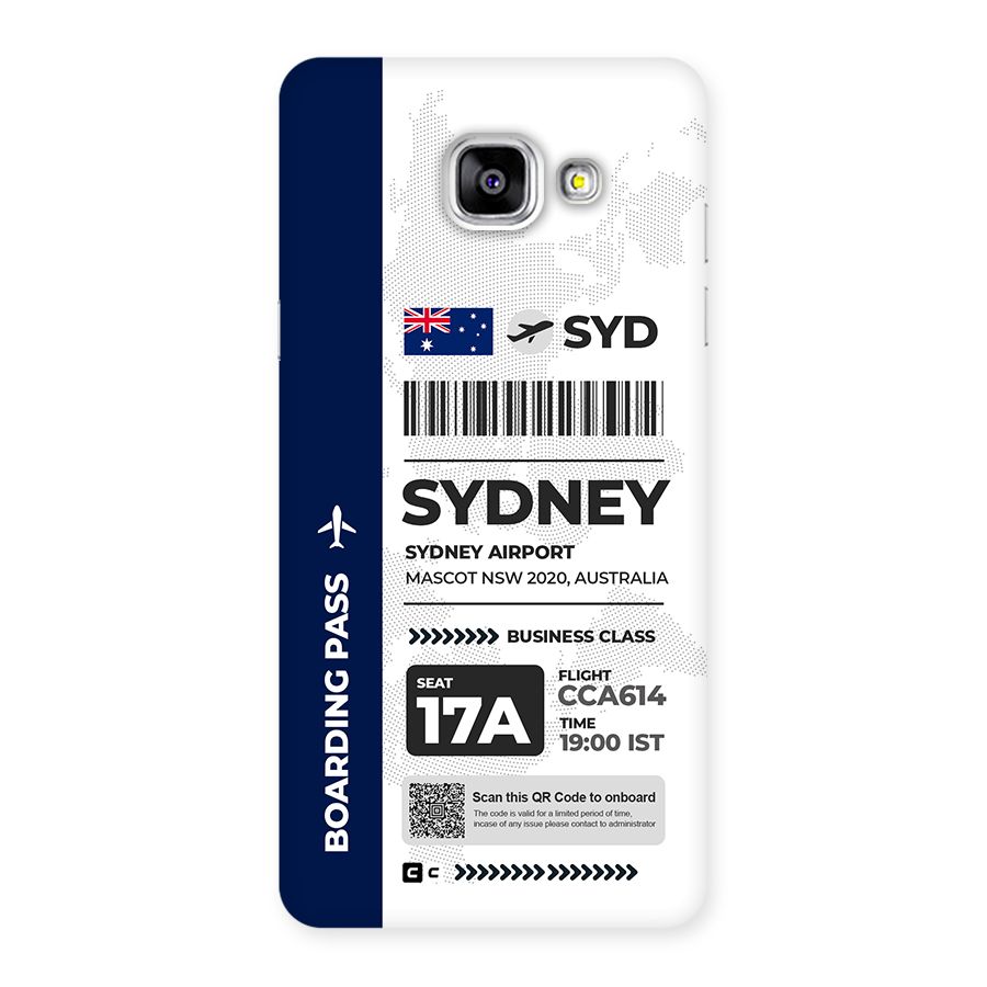 International Boarding Pass Sydney Back Case for Galaxy A5 (2016)