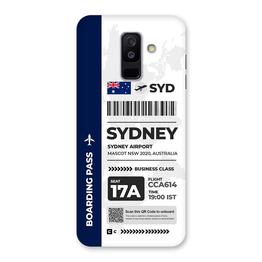 International Boarding Pass Sydney Back Case for Galaxy A6 Plus