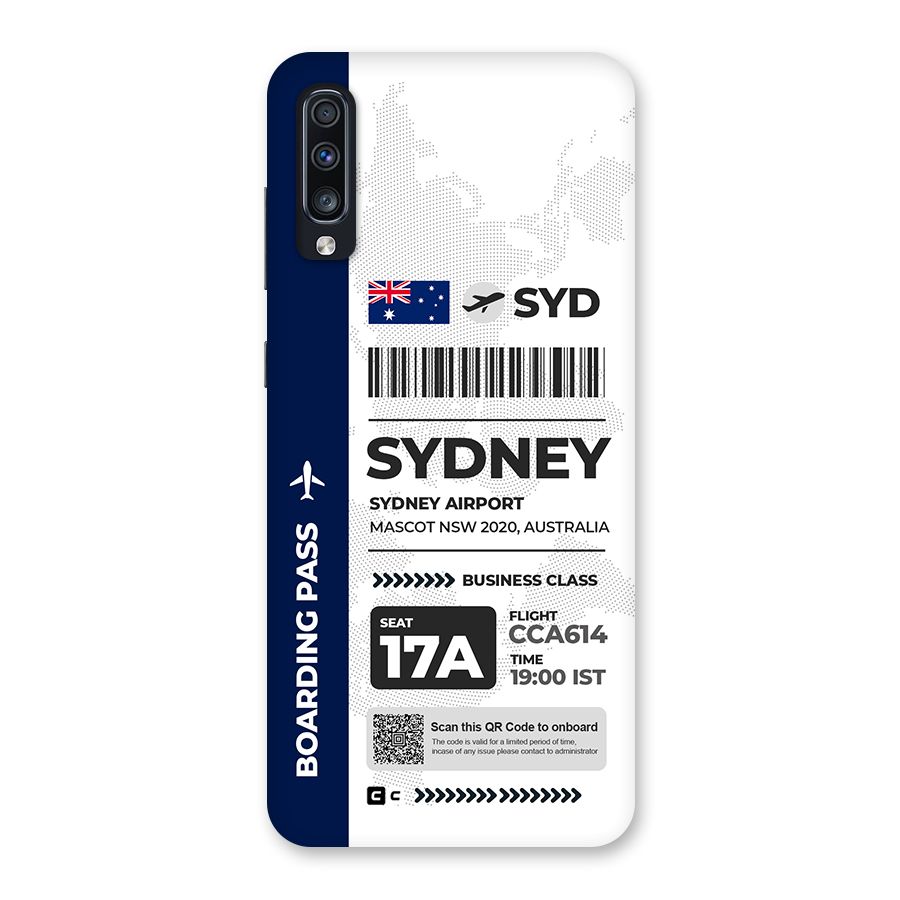 International Boarding Pass Sydney Back Case for Galaxy A70