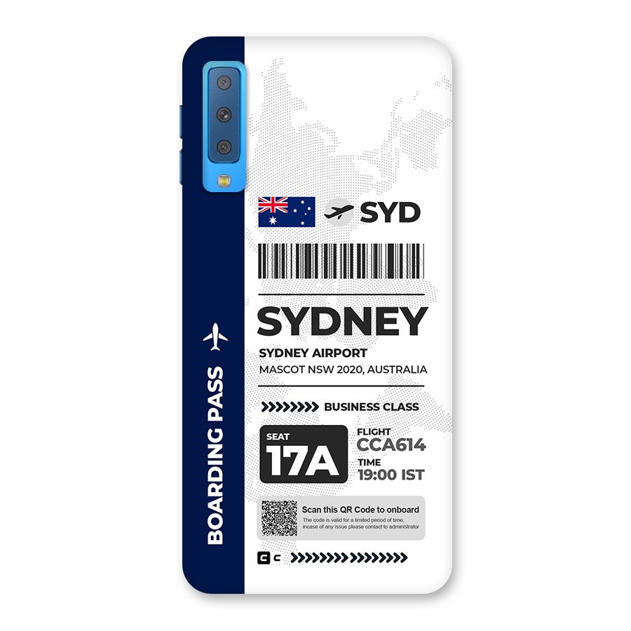 International Boarding Pass Sydney Back Case for Galaxy A7 (2018)