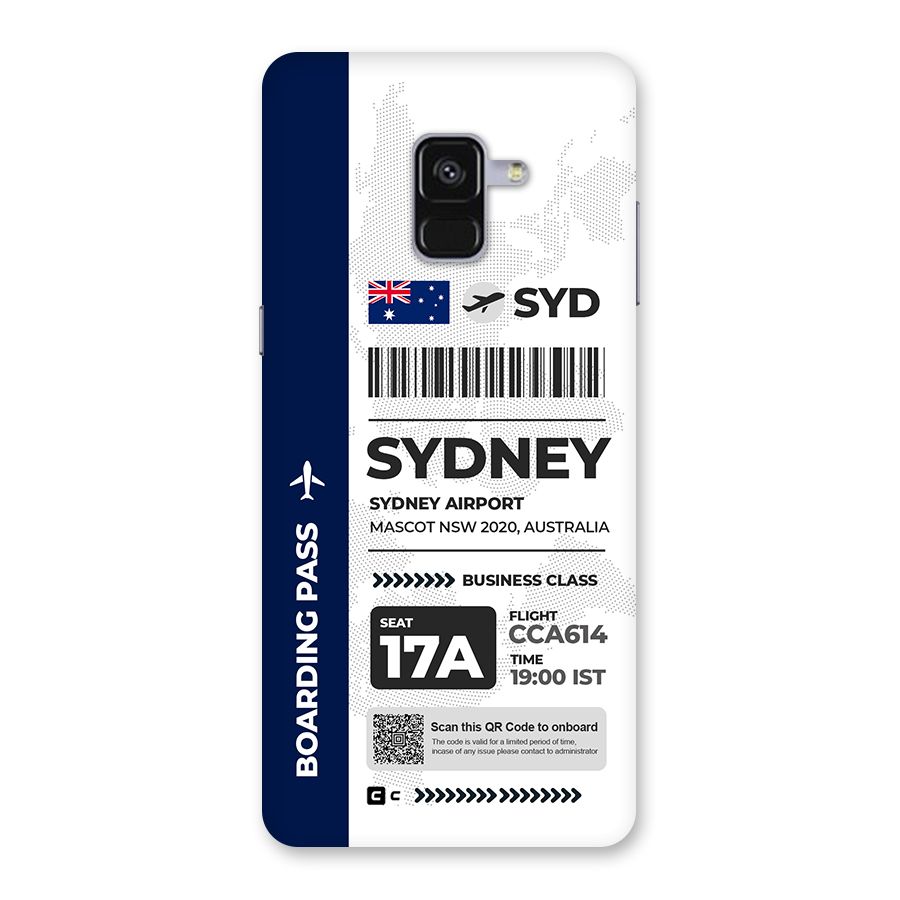 International Boarding Pass Sydney Back Case for Galaxy A8 Plus