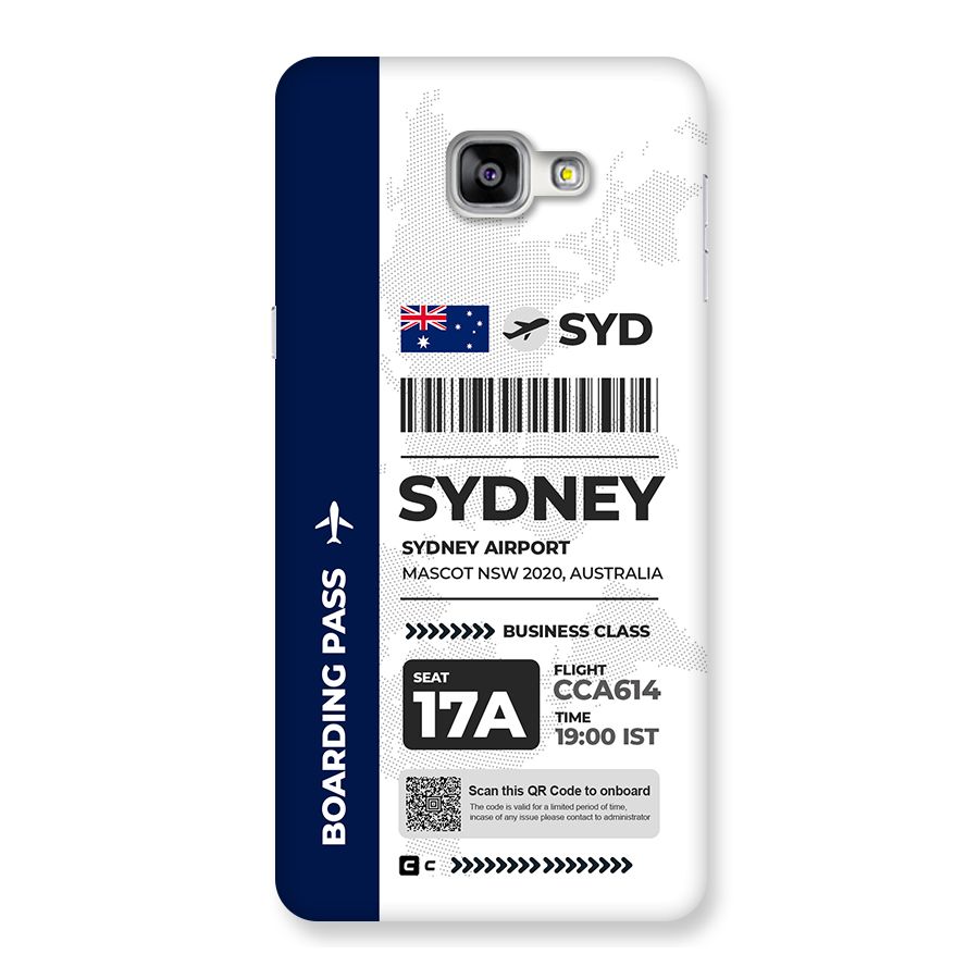International Boarding Pass Sydney Back Case for Galaxy A9