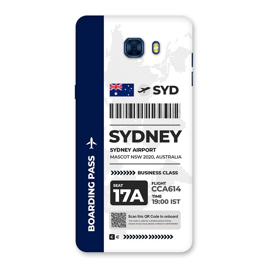 International Boarding Pass Sydney Back Case for Galaxy C7 Pro