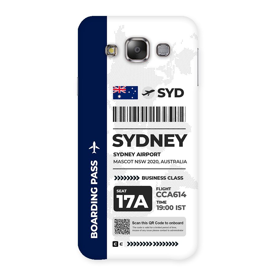 International Boarding Pass Sydney Back Case for Galaxy E7