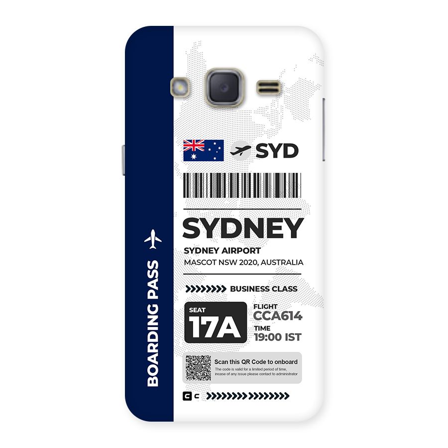 International Boarding Pass Sydney Back Case for Galaxy J2