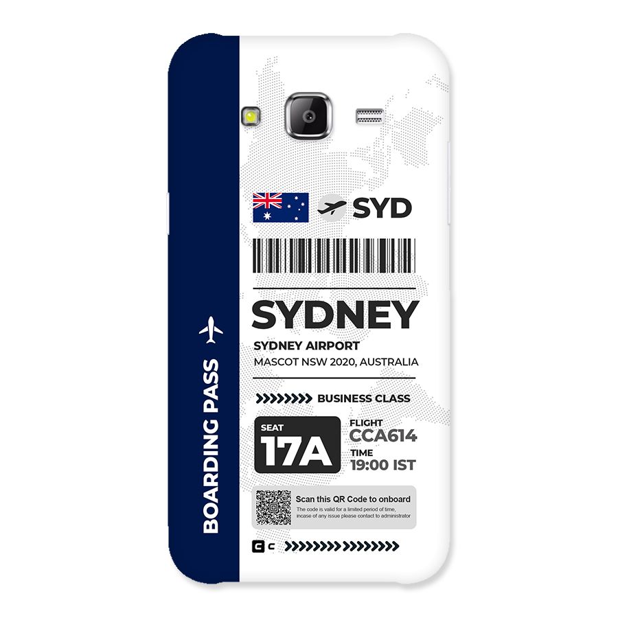 International Boarding Pass Sydney Back Case for Galaxy J2 Prime
