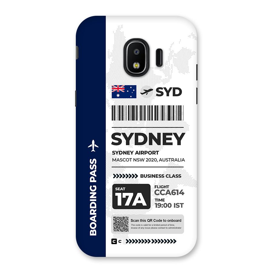 International Boarding Pass Sydney Back Case for Galaxy J2 Pro 2018