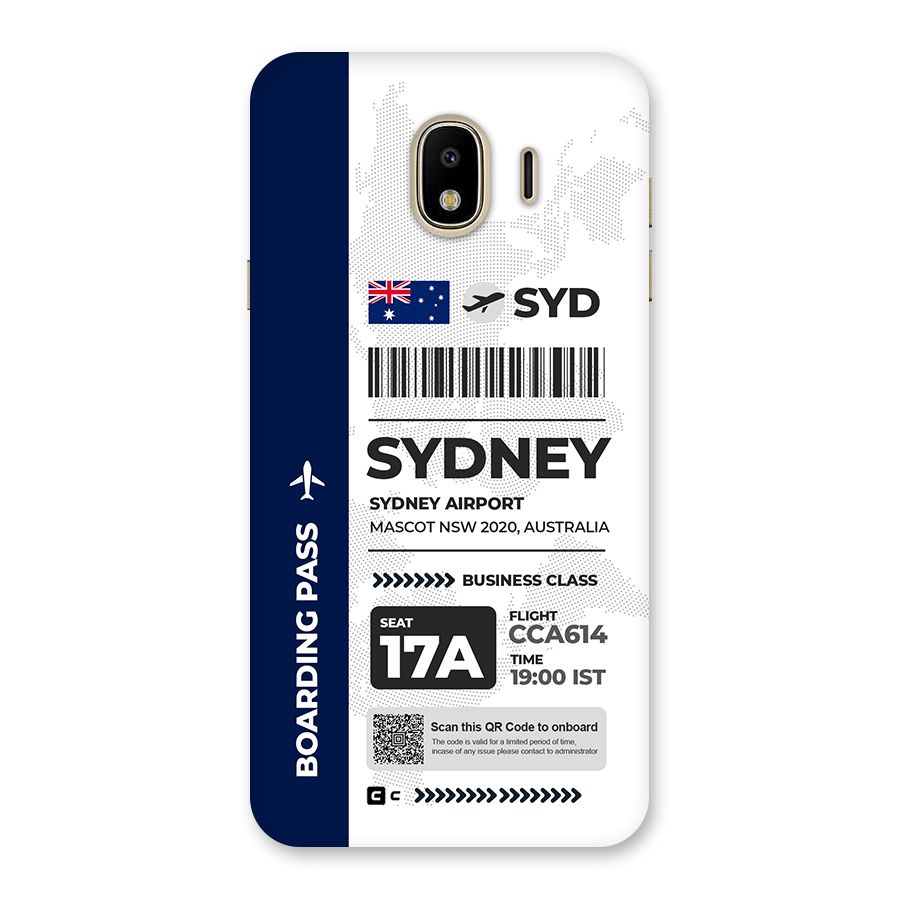International Boarding Pass Sydney Back Case for Galaxy J4