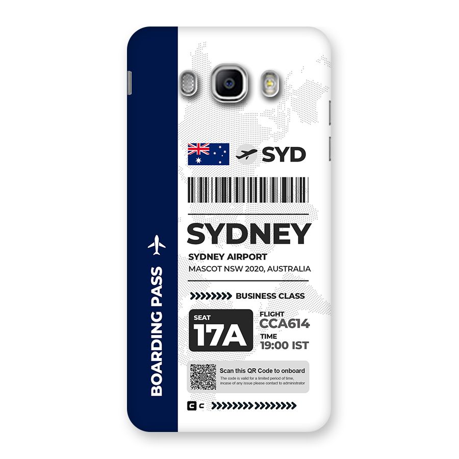 International Boarding Pass Sydney Back Case for Galaxy J5 2016
