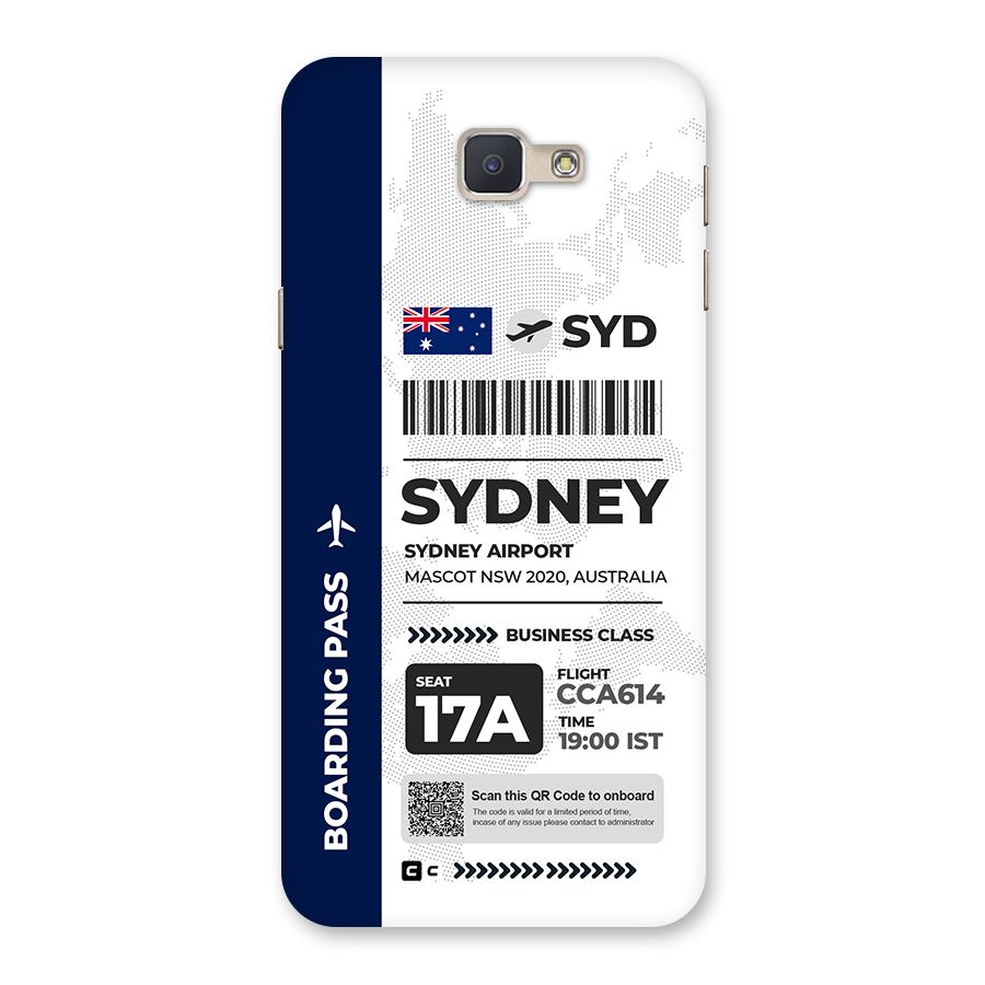 International Boarding Pass Sydney Back Case for Galaxy J5 Prime