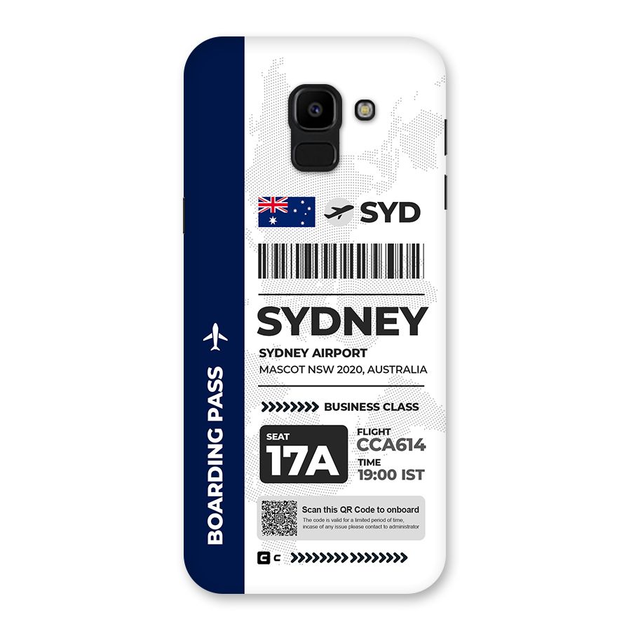 International Boarding Pass Sydney Back Case for Galaxy J6