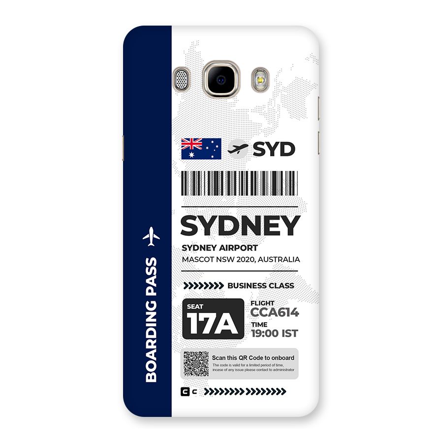 International Boarding Pass Sydney Back Case for Galaxy J7 2016