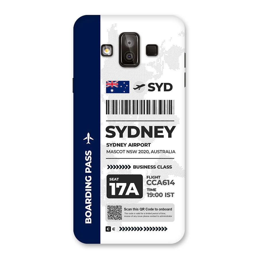 International Boarding Pass Sydney Back Case for Galaxy J7 Duo