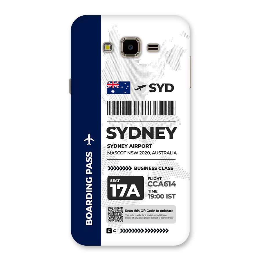 International Boarding Pass Sydney Back Case for Galaxy J7 Nxt