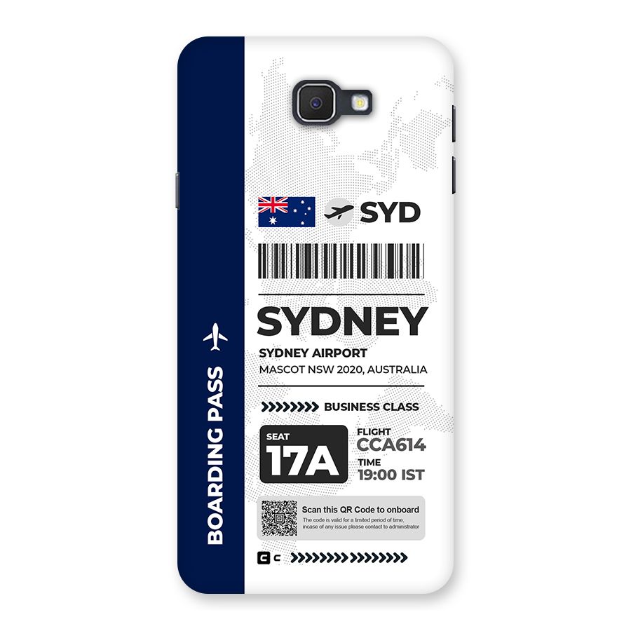 International Boarding Pass Sydney Back Case for Galaxy J7 Prime