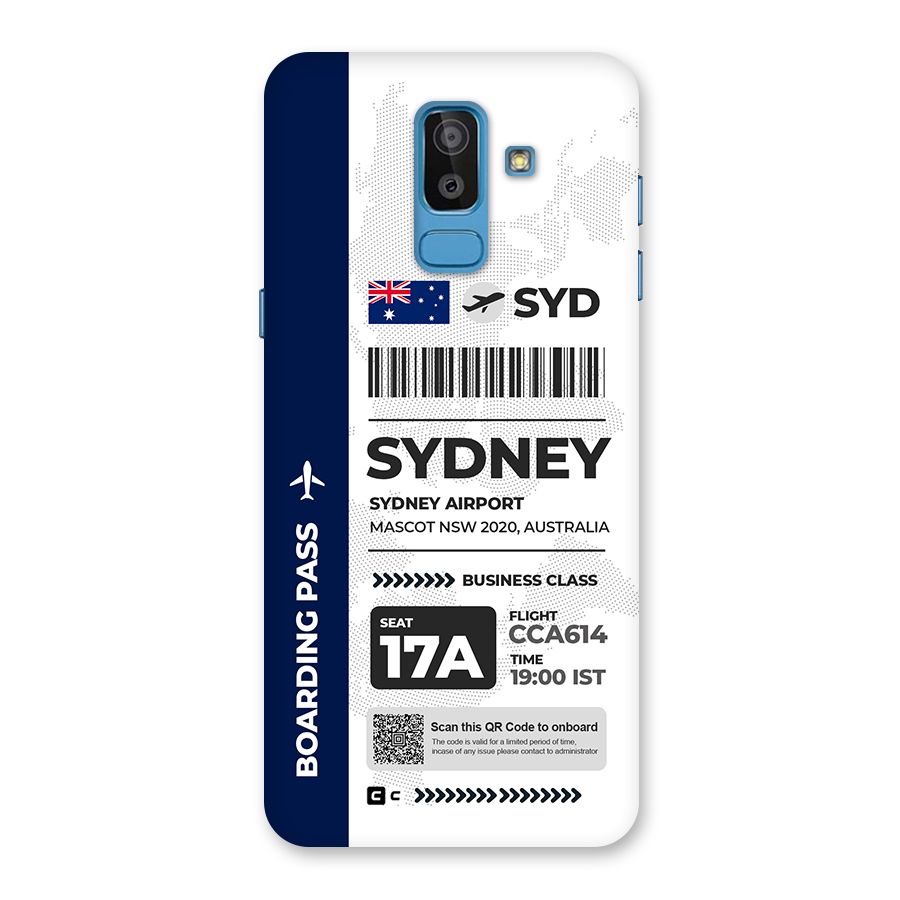 International Boarding Pass Sydney Back Case for Galaxy J8