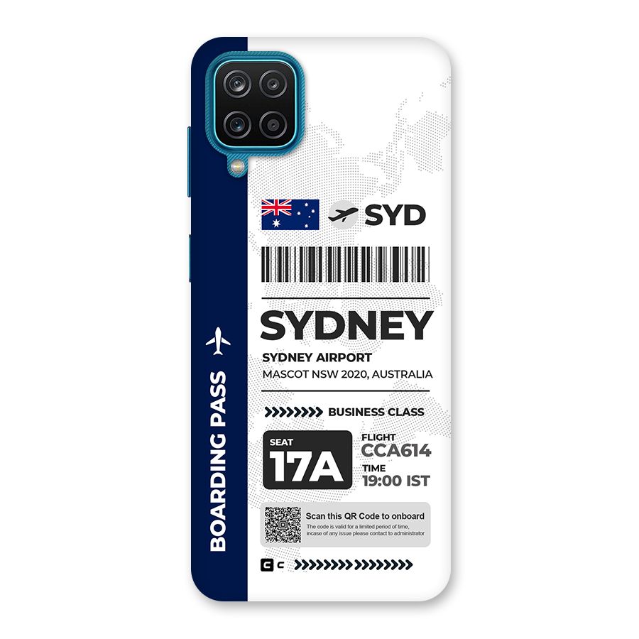 International Boarding Pass Sydney Back Case for Galaxy M12