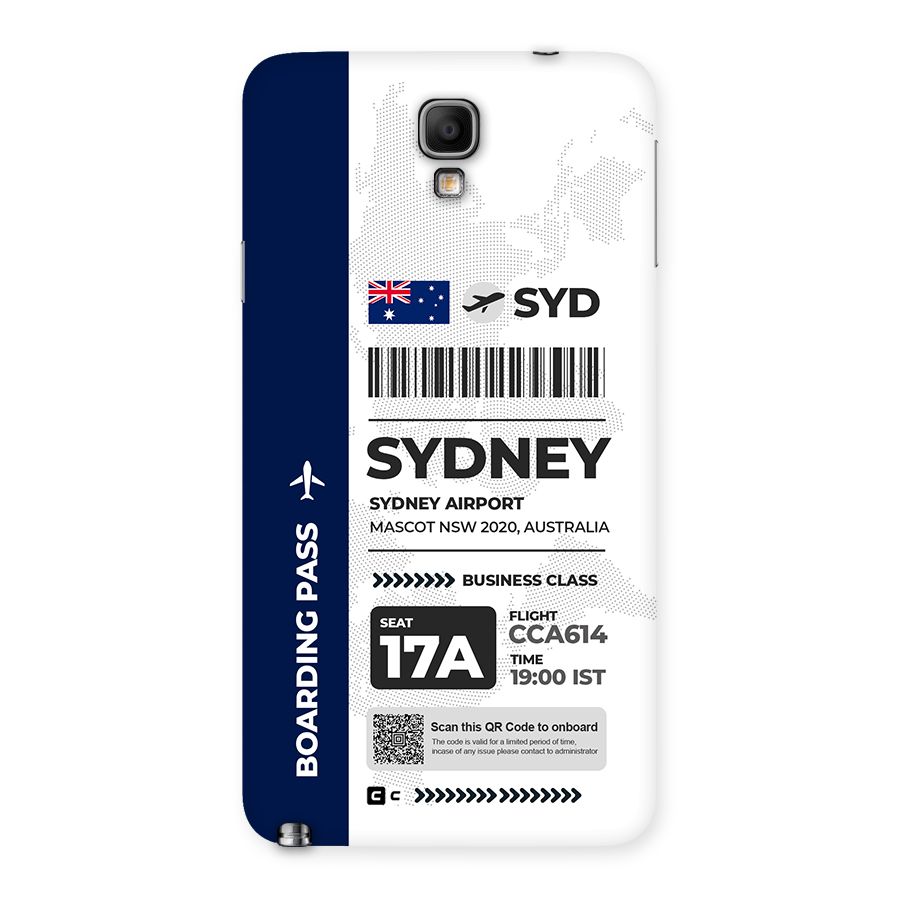 International Boarding Pass Sydney Back Case for Galaxy Note 3 Neo