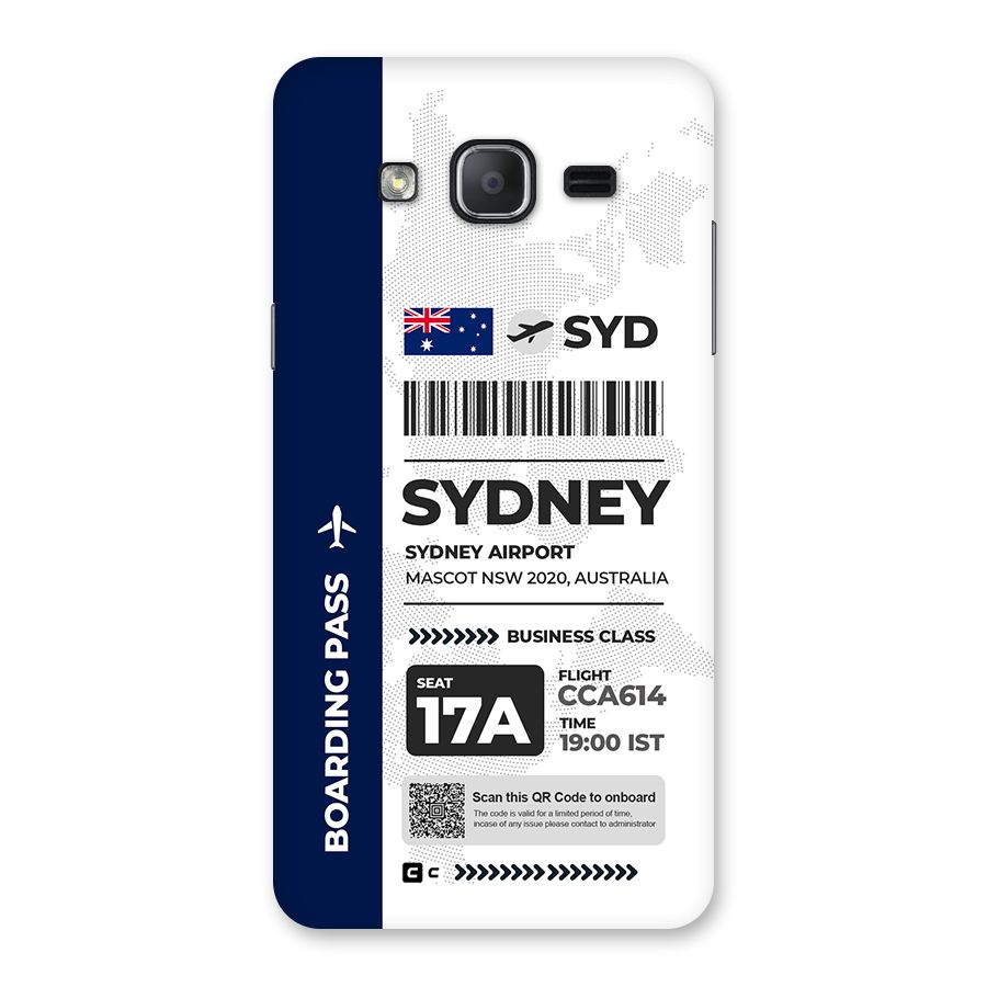International Boarding Pass Sydney Back Case for Galaxy On7 2015