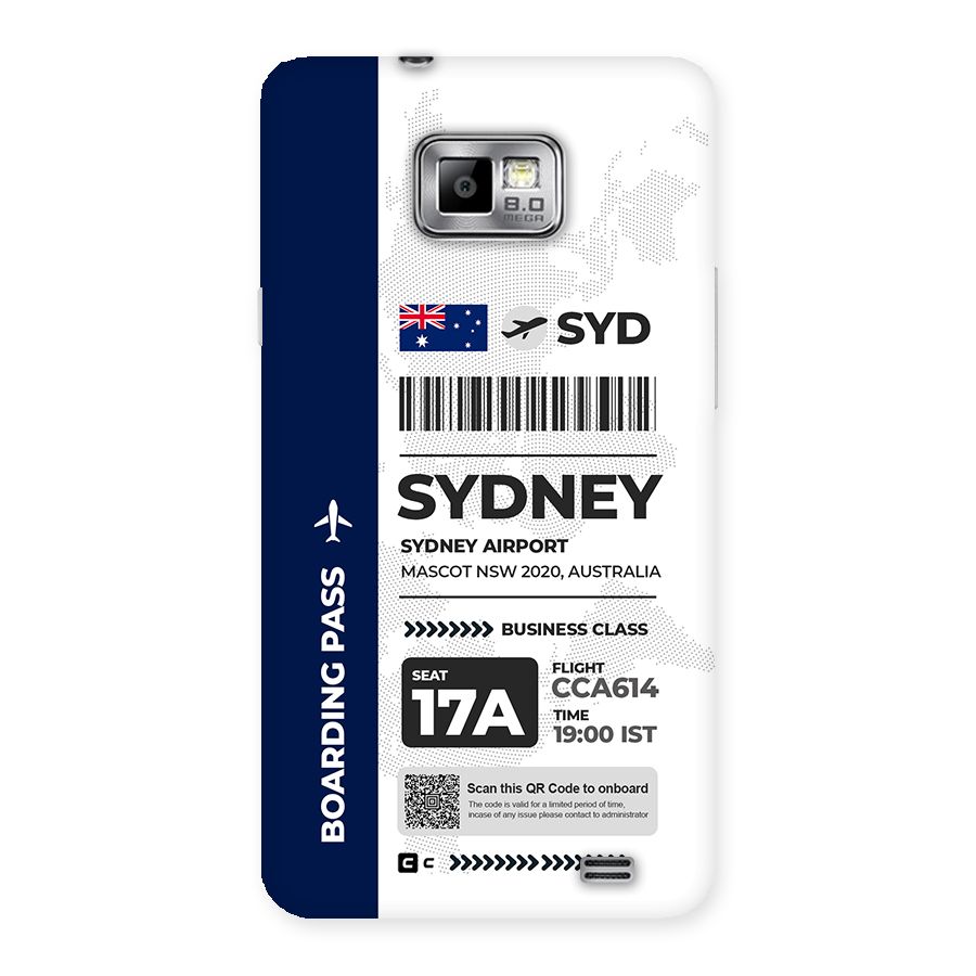 International Boarding Pass Sydney Back Case for Galaxy S2