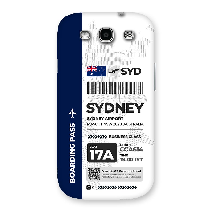 International Boarding Pass Sydney Back Case for Galaxy S3